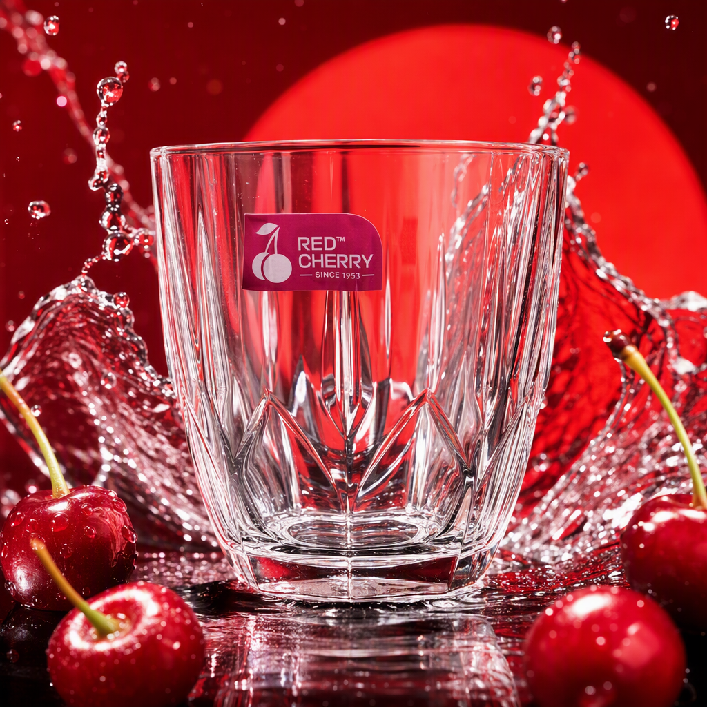 Red Cherry Household glass cups, drinking cups, daily small water cups 160640536 Specification image
