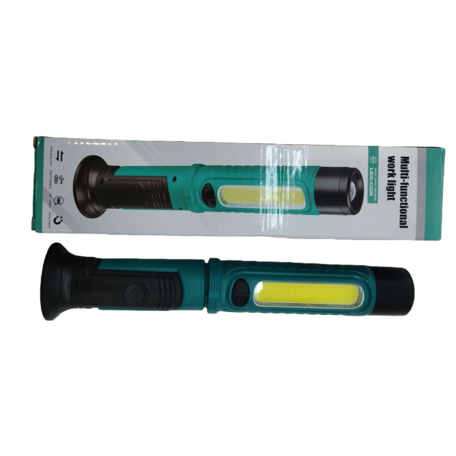 Transfronterizo multifuncional portátil COB luz lateral luz de trabajo luz de trabajo de mantenimiento de emergencia al aire libre luz de trabajo resistente al agua fuerte magnético zoom telescópico luz de trabajo Specification image