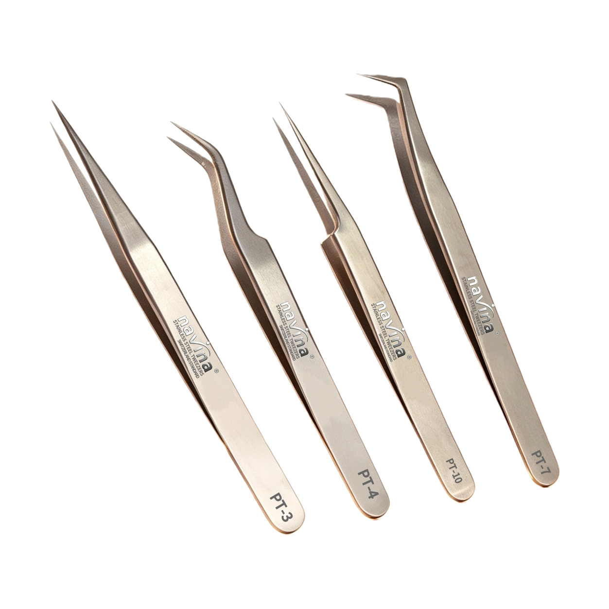 Professional beauty and eyebrow shaping tweezers, fine-pointed stainless steel, fine-tipped silver makeup tool portable set Item Picture