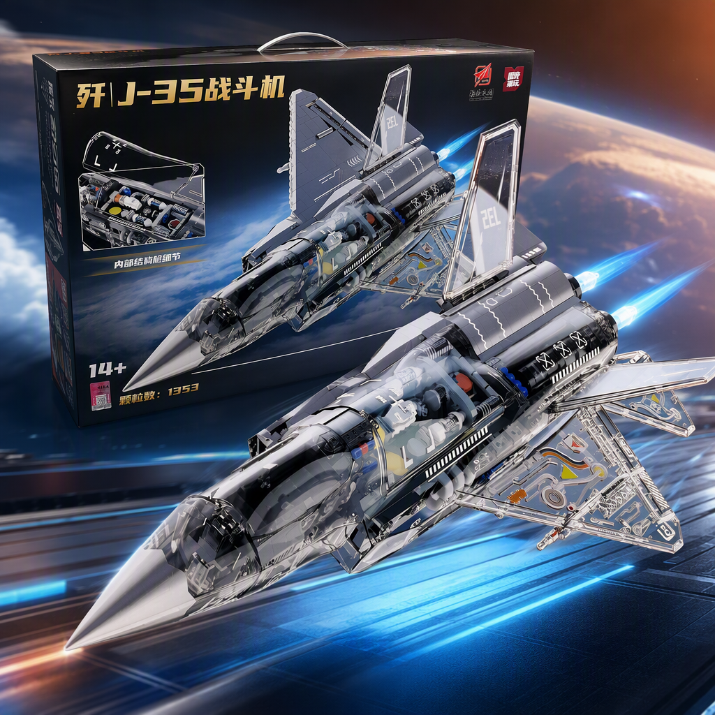 Mozao - Aviation Culture J-35 Fighter Jet Assembly Building Block Model