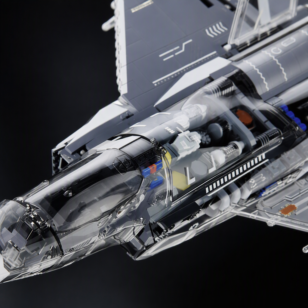 Mozao - Aviation Culture J-35 Fighter Jet Assembly Building Block Model details Picture
