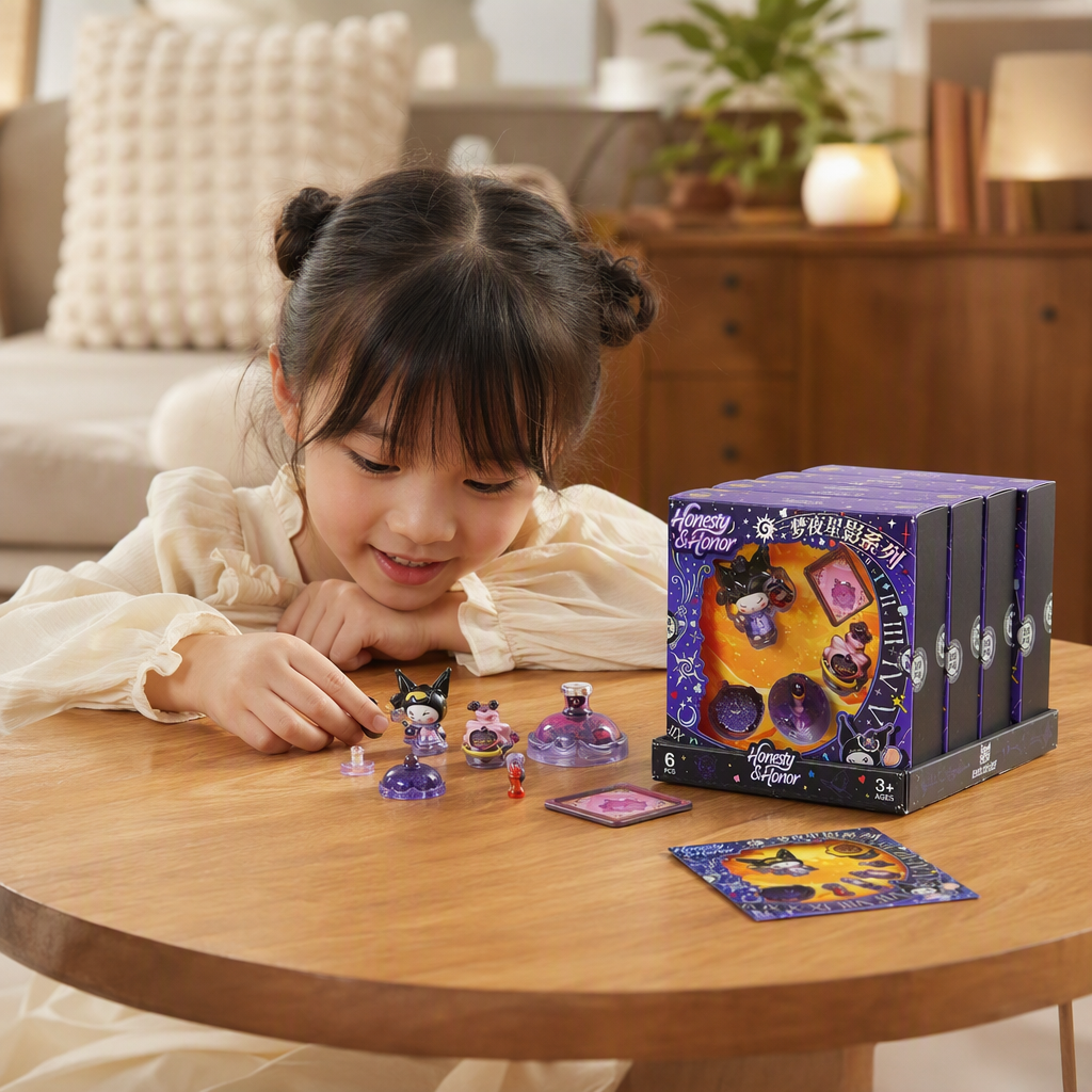 Purple magic-themed doll set, children's puppet toys, fun DIY handicrafts, creative gifts, collection decorations details Picture