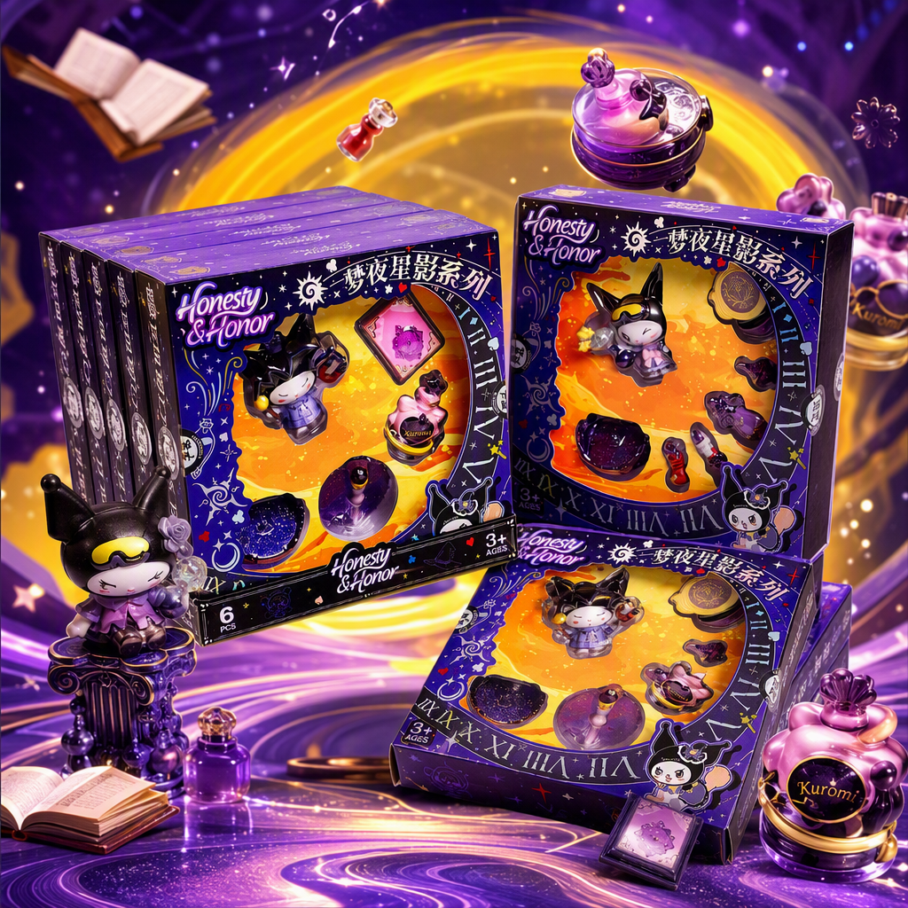 Purple magic-themed doll set, children's puppet toys, fun DIY handicrafts, creative gifts, collection decorations Specification image