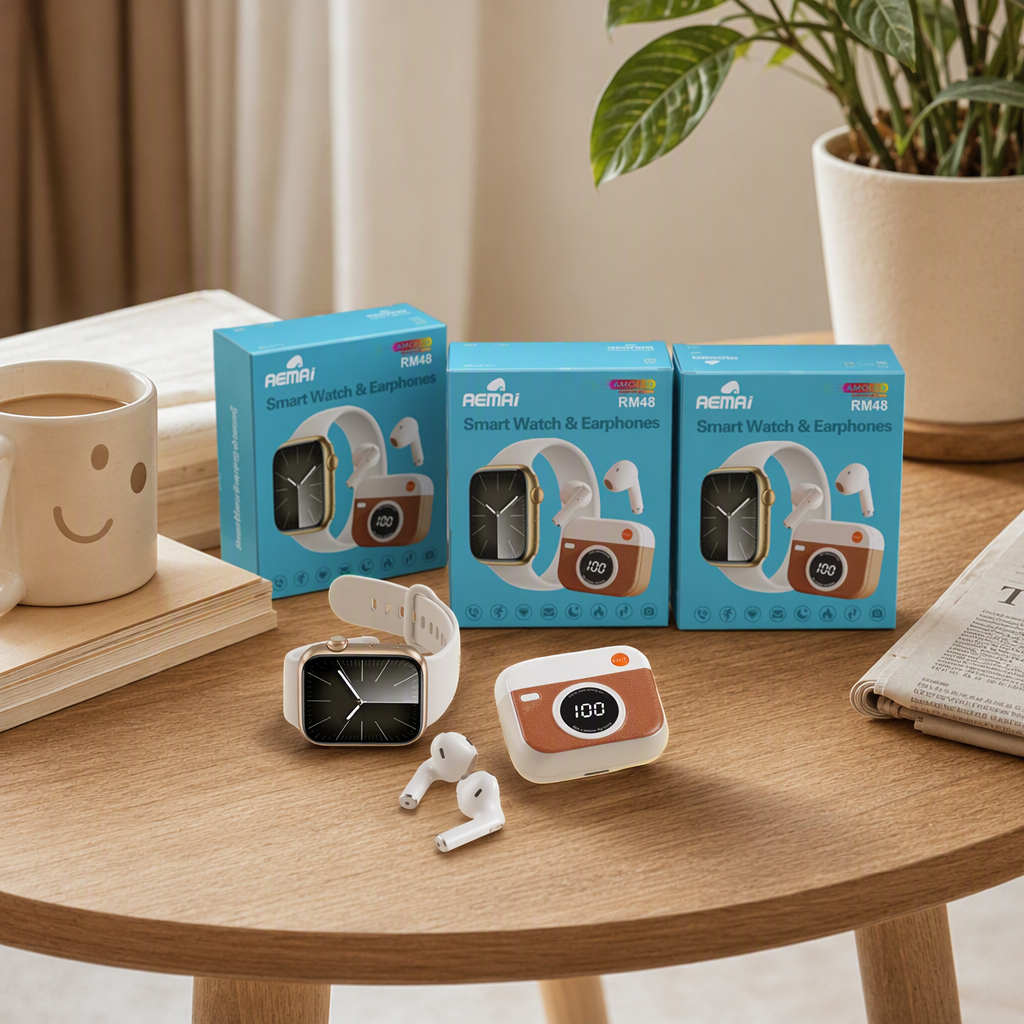 Caja de cian smart watch auriculares set deporte multifunción monitoreo de salud tendencia de moda caja de regalo details Picture