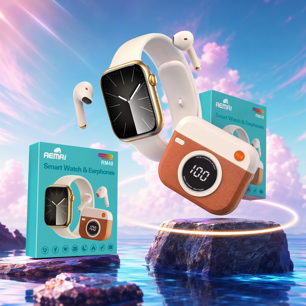 Caja de cian smart watch auriculares set deporte multifunción monitoreo de salud tendencia de moda caja de regalo Specification image