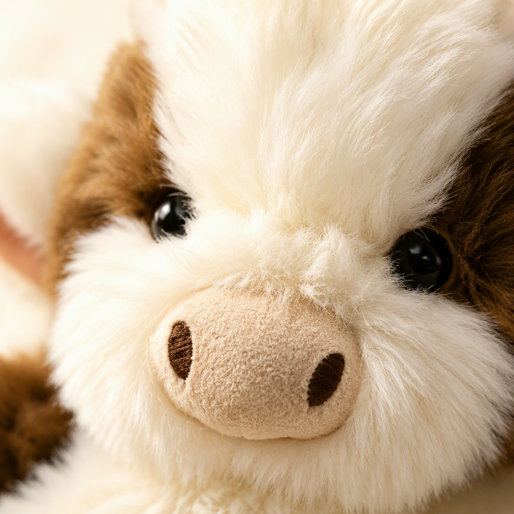 Cute cow plush toy, calf doll, doll, birthday gift, wholesale trade, Jellycat, brown and white plush cow doll, cute pillow, plush toy, children's gift, collectible Item Picture