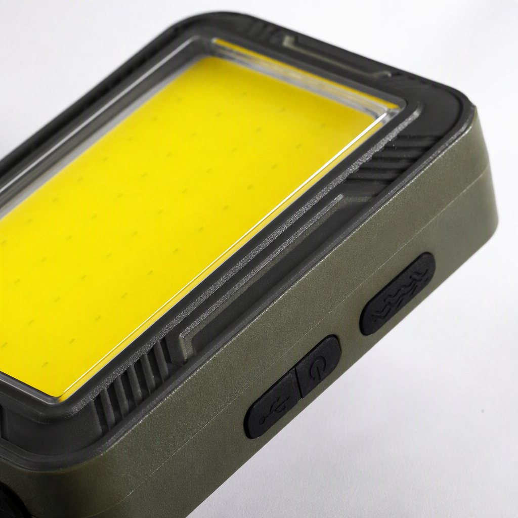 Cross border nueva luz de campamento multifuncional luz de campamento para acampar al aire libre luz de campamento para el hogar fuerte magnético USB recargable luz lateral COB luz de campamento impermeable details Picture