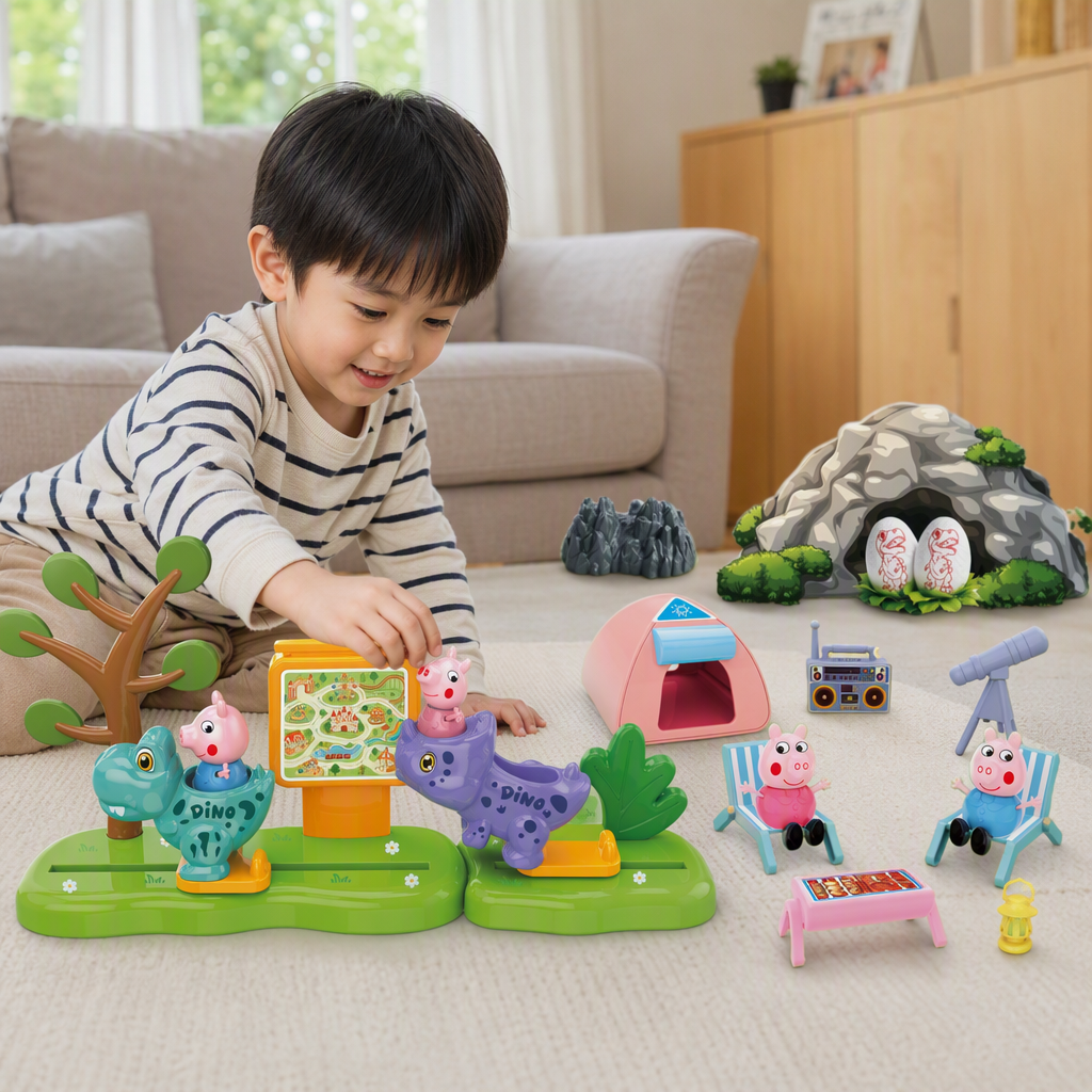 Colorful dinosaur land toy set niños puzzle ensamblado bloques de construcción modelo animal idea regalo de educación temprana details Picture