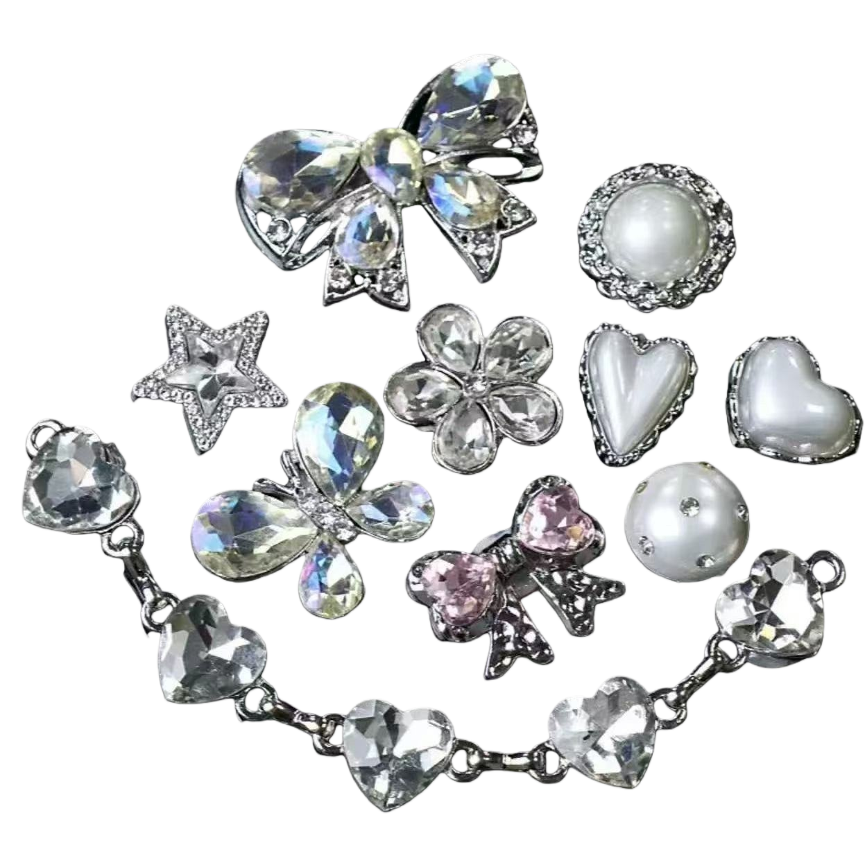 Sparkling crystal jewelry, fashionable and versatile. Sparkling crystal necklaces, bracelets, stud earrings, women's hair accessories, gifts Item Picture