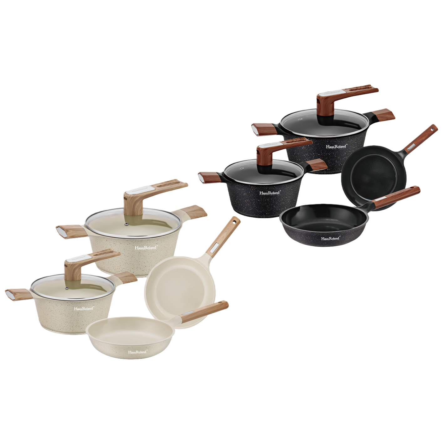 Multi-functional kitchen cookware set, household soup and stir-frying pot set, durable and practical cookware set HR105-2 Item Picture