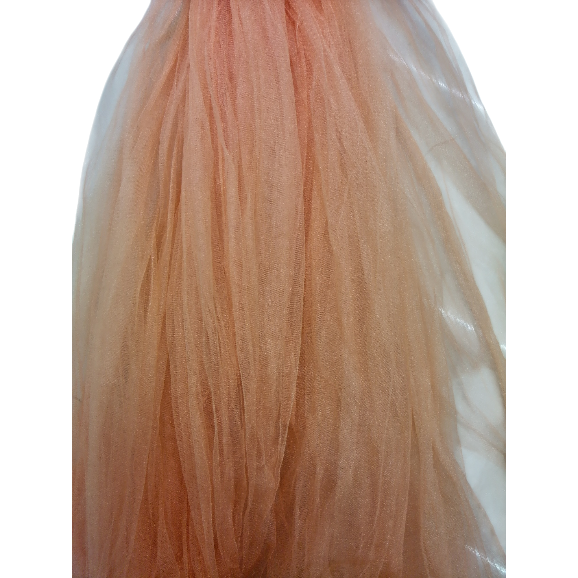 Sweet orange light chiffon dress, a new summer versatile and ethereal long women's dress fabric that is fresh and slimming Item Picture