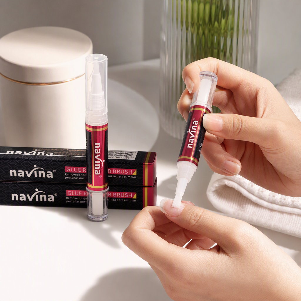 Transparent bottle body pink label glue removal brush portable strong adhesive auxiliary tool details Picture