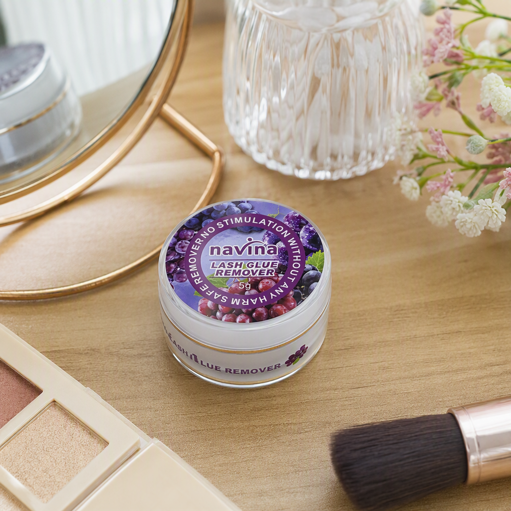 navina Grape-flavored Makeup Remover Purple Theme Transparent Can Cleansing Gentle Deep Makeup Remover Cream details Picture