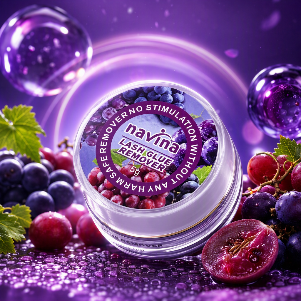 navina Grape-flavored Makeup Remover Purple Theme Transparent Can Cleansing Gentle Deep Makeup Remover Cream Specification image