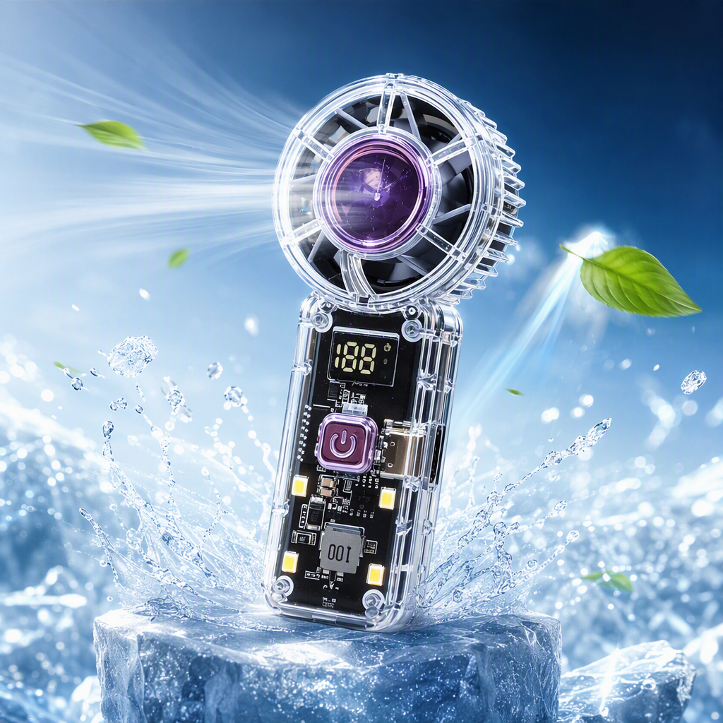 199-speed mini handheld fan, usb charging, strong wind force, portable pocket small fan, violent high-speed small wind cannon Specification image