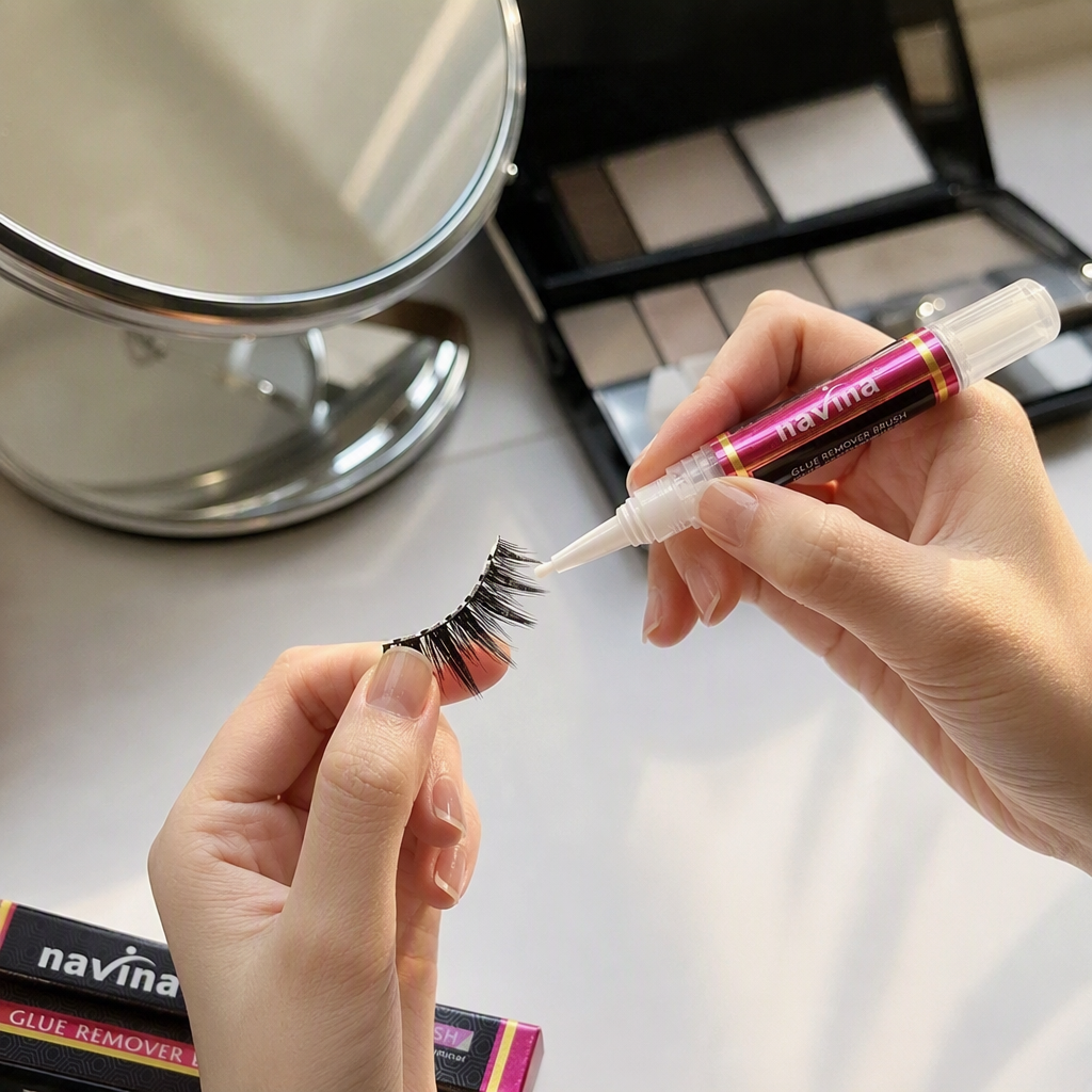Professional nail removal glue brush, black packaging box, transparent gel brush head, nail cleaning tool details Picture