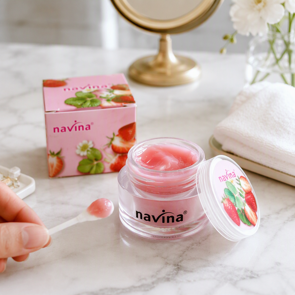 Strawberry-scented pink makeup remover cream gently cleanses and deeply nourishes, suitable for sensitive skin. Capacity: 100g details Picture