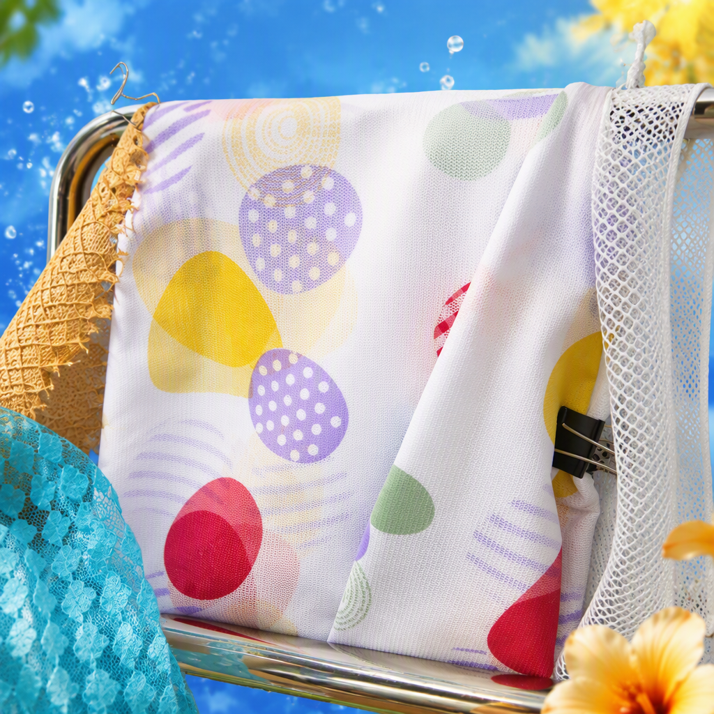Colorful polka dot mesh bag hand-held storage bag, portable, fashionable, multi-purpose organizing bag, shopping bag, trendy style Specification image