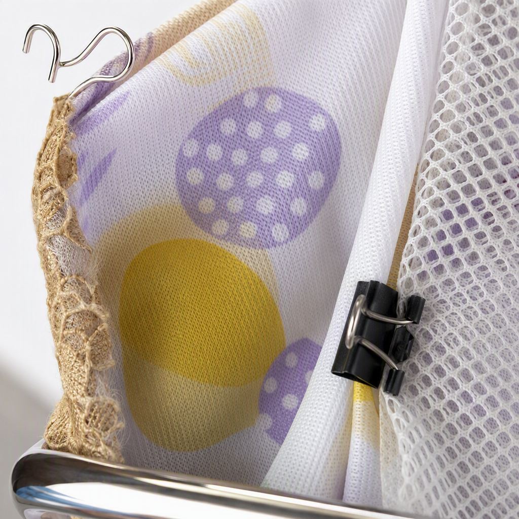 Colorful polka dot mesh bag hand-held storage bag, portable, fashionable, multi-purpose organizing bag, shopping bag, trendy style Application Scenario