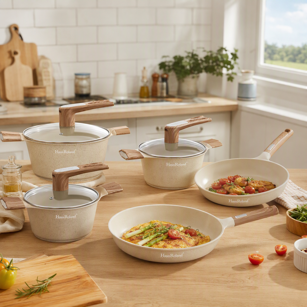 Multi-functional kitchen cookware set, household soup and stir-frying pot set, durable and practical cookware set HR105-2 details Picture