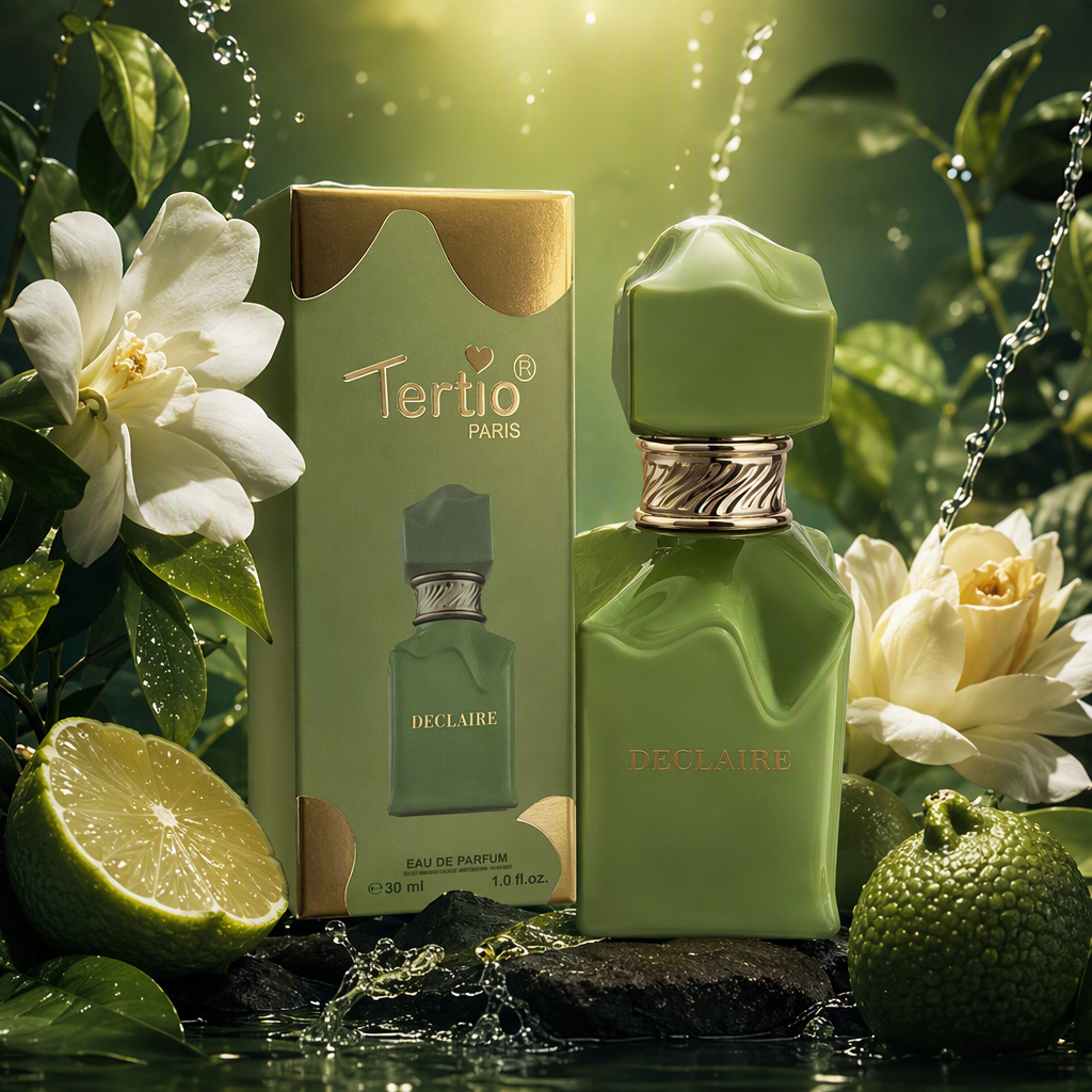 Fashionable green perfume bottle, exquisite packaging box, simple and elegant gift box, women's and men's fragrance container accessories Specification image