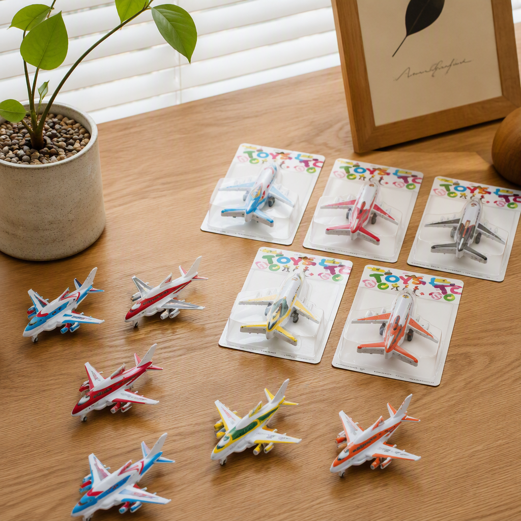 Hojalata aleación simulación de aviones modelo de avión de pasajeros niños metal pequeño avión stand de tierra juguetes Item Picture