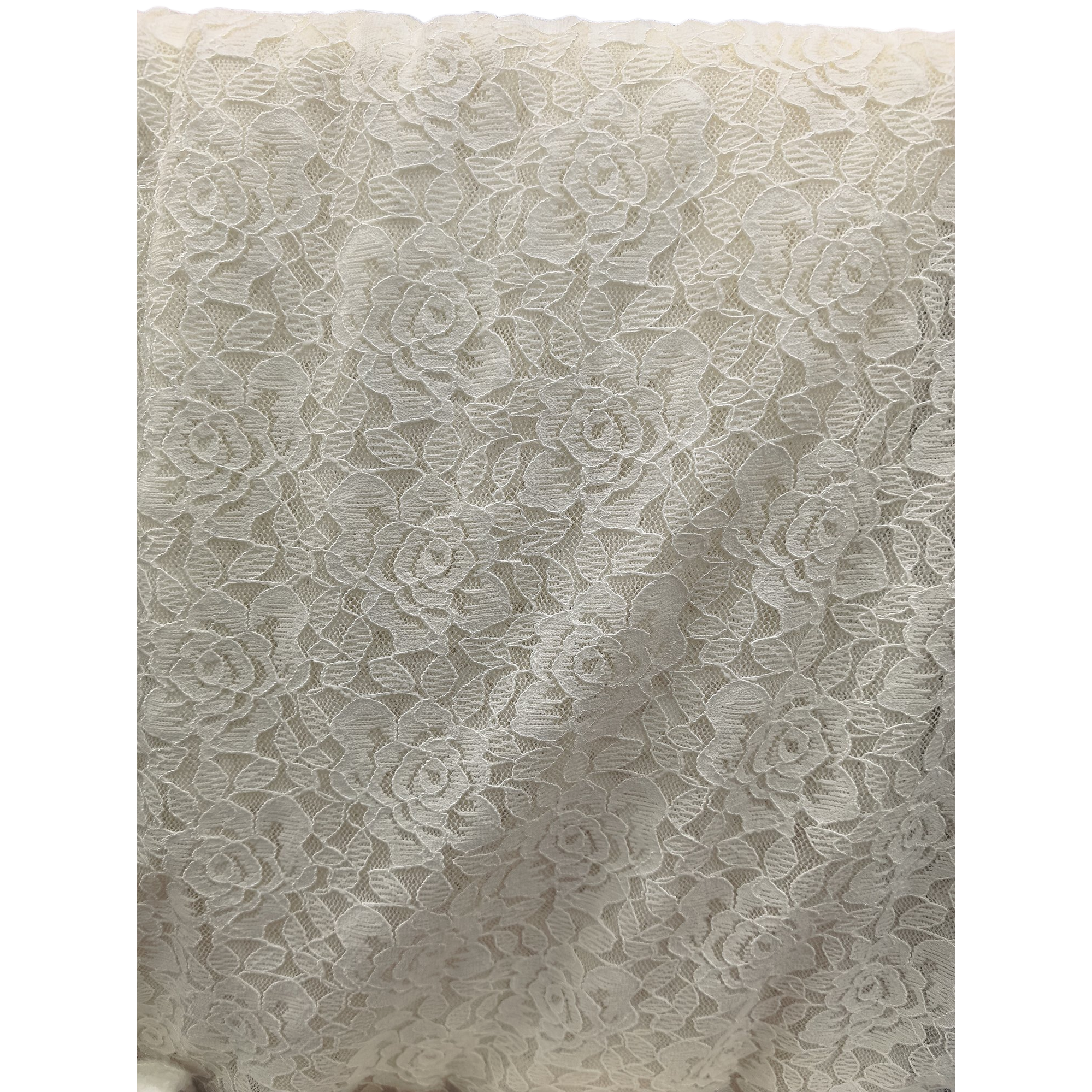Brocade rose net, elegant white lace trim for collar edge decoration, hand-embroidered lace edge accessory premium Item Picture