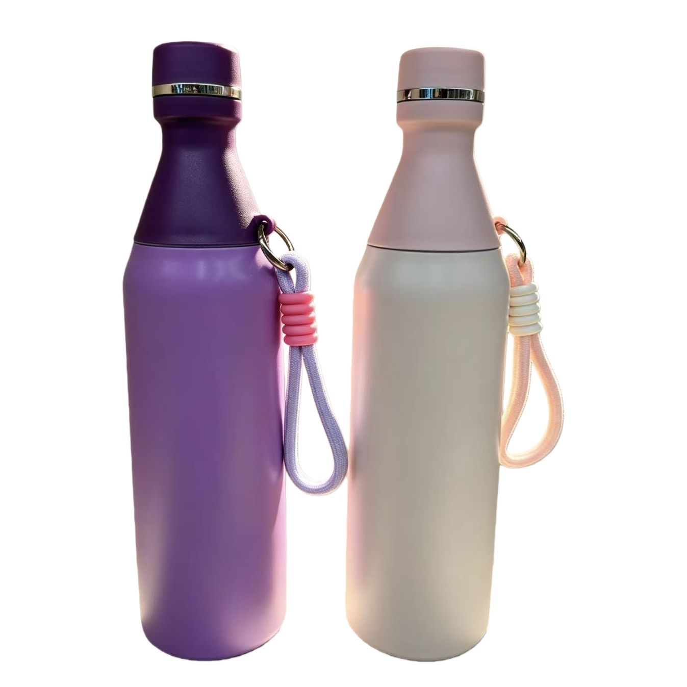 Gradient color water cup, purple-pink creative ceramic portable drinking cup, student couple style, fashionable and trendy gift Item Picture