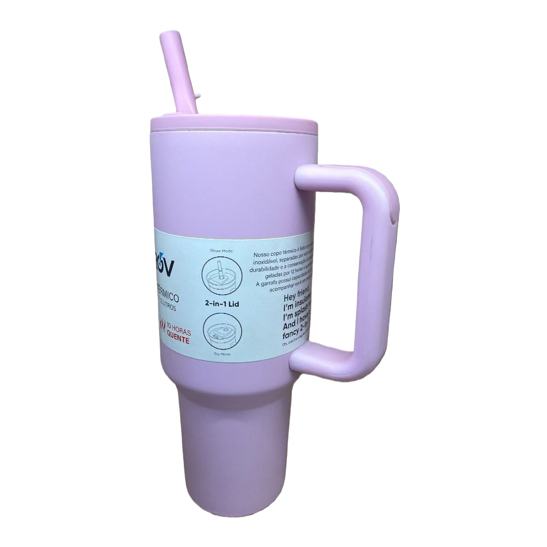 Creative purple insulated cup, large-capacity stainless steel portable insulated cold water cup, fashionable student outdoor sports equipment Item Picture