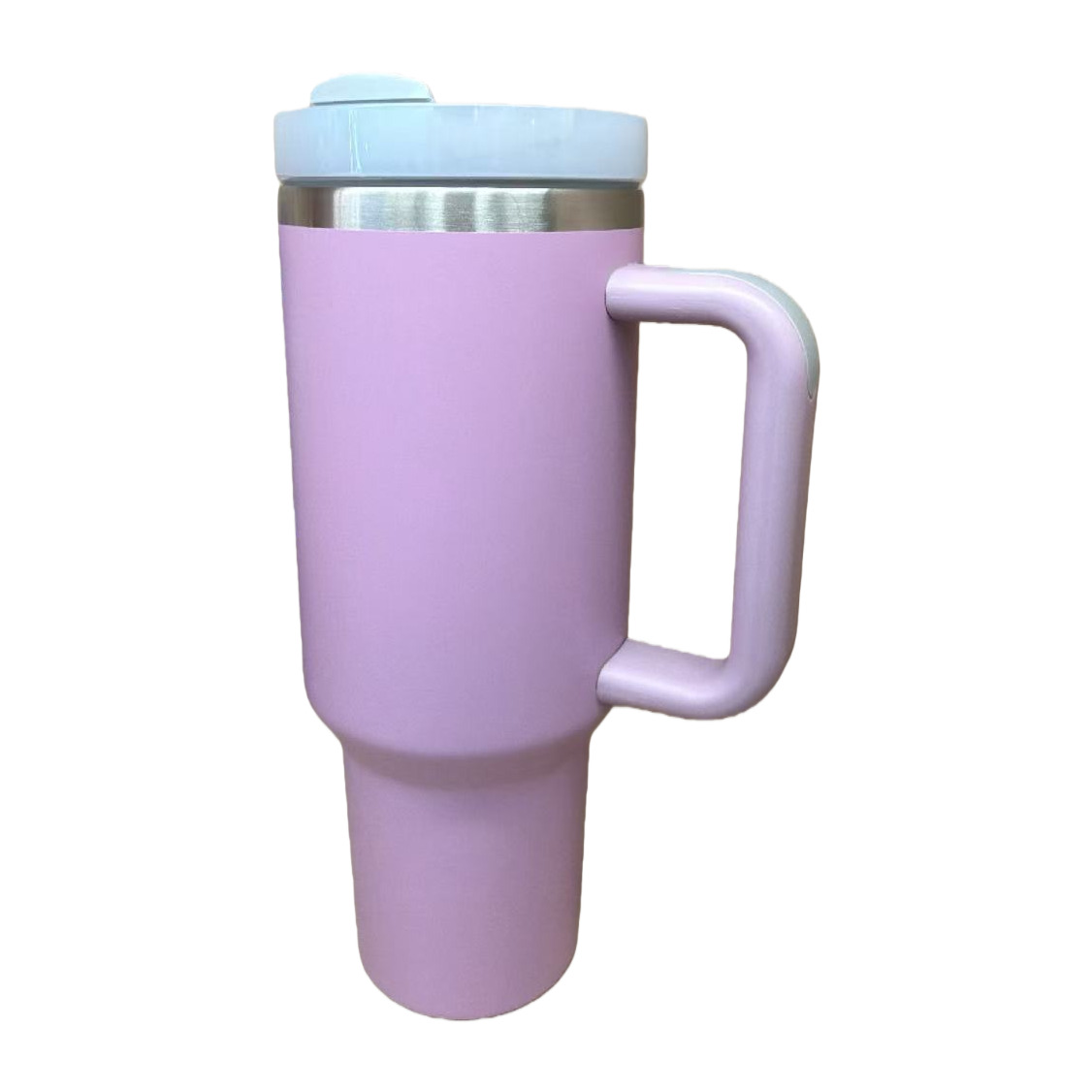 Creative insulated cup, large capacity, portable and fashionable, light purple stainless steel thermos, essential for students' outdoor trips Item Picture
