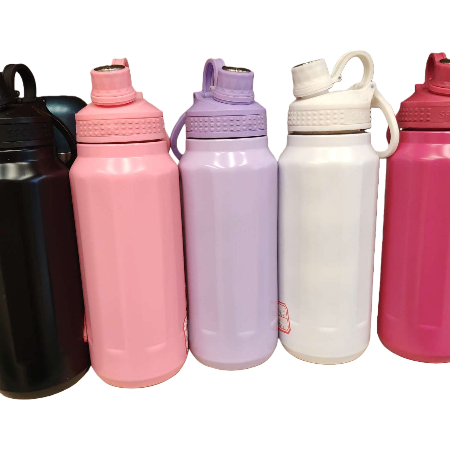 Creative colored insulated water cup, portable heat-resistant student sports water bottle, colorful rainbow model, capacity 350ml Item Picture