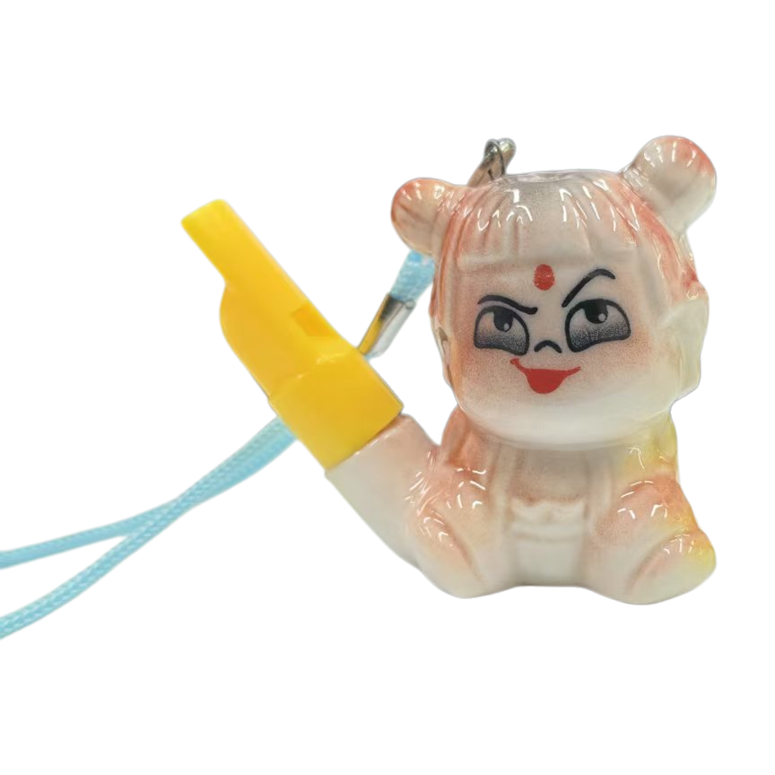 Pequeño hombre de cerámica silbato de agua puede llenarse de agua figura vocal silbato stand para niños pequeños juguetes de cerámica divertidos Item Picture