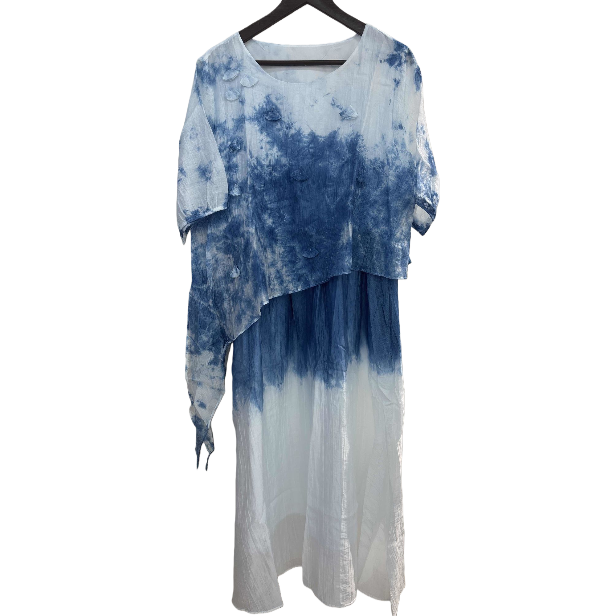 Colorful tie-dyed fabric, printed leather, textile fabric, DIY handmade clothing, bags and decorative materials details Picture