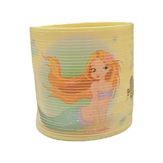 Dibujos animados sirena arco iris anillo primavera juguete para niños descompresión anillo mágico stand de piso divertido anillo elástico pequeño regalo Item Picture