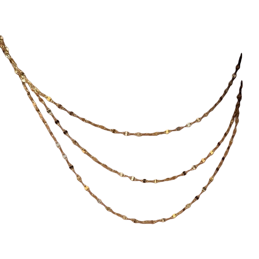 قلادة ذهبية فاخرة ومتعددة الطبقات Item Picture