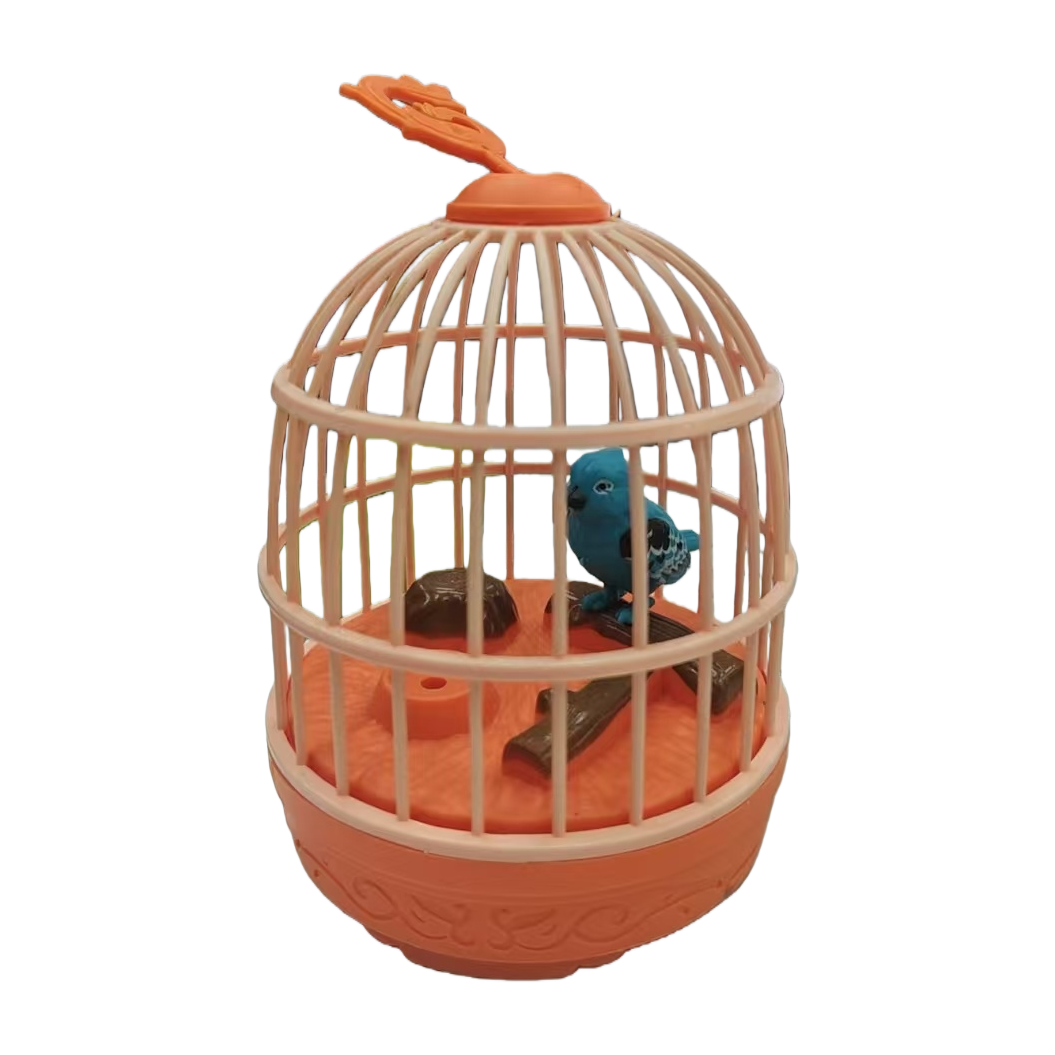 Juguete de la jaula del pájaro de la música de la emulación niños portátil con efecto de sonido pequeña jaula del pájaro puesto de tierra sobre juguetes divertidos del hogar Item Picture