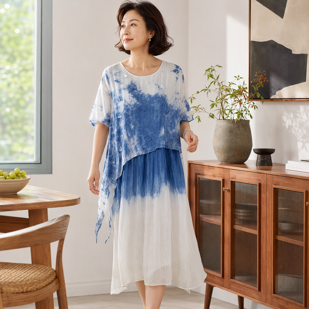 Colorful tie-dyed fabric, printed leather, textile fabric, DIY handmade clothing, bags and decorative materials Application Scenario