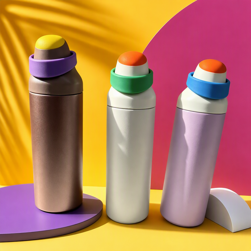 Three portable insulated cups with colorful and creative designs, fashionable, colorful and heat-resistant student outdoor travel gifts Specification image