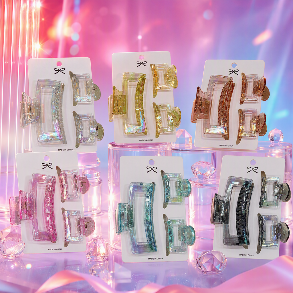 Multi-color gradient hair clip set, Korean-style simple hair accessory with a girlish heart, hair accessory combination, hair clip headwear, versatile hair accessories Specification image