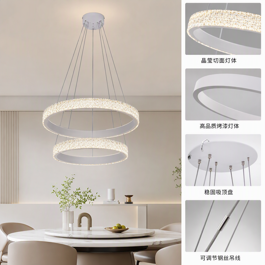 Modern and simple household chandeliers, creative lighting fixtures for living rooms, dining rooms and bedrooms, energy-saving LED lighting fixtures details Picture