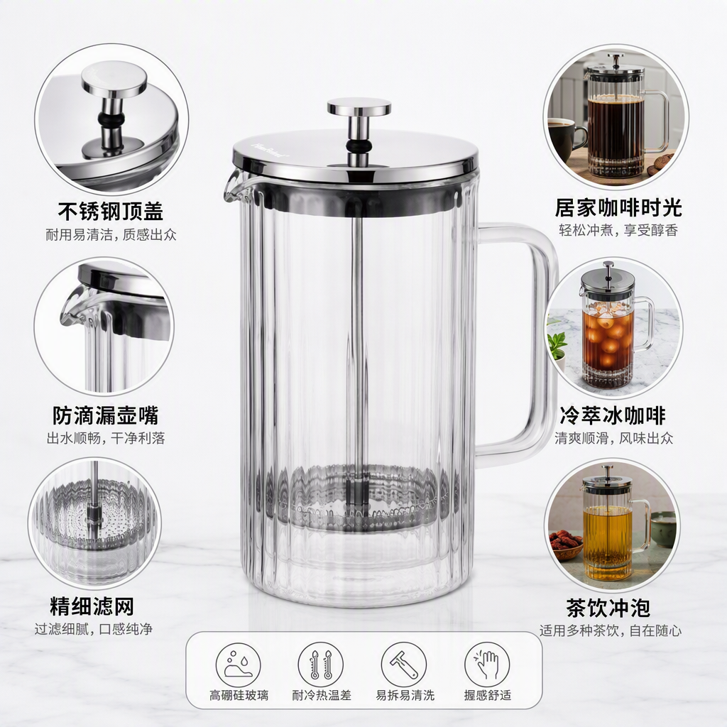 Multifunctional stainless steel kettle, Mingyin pot, household soup pot, kitchen stewing utensils, durable and heat-resistant HR515-1 Item Picture