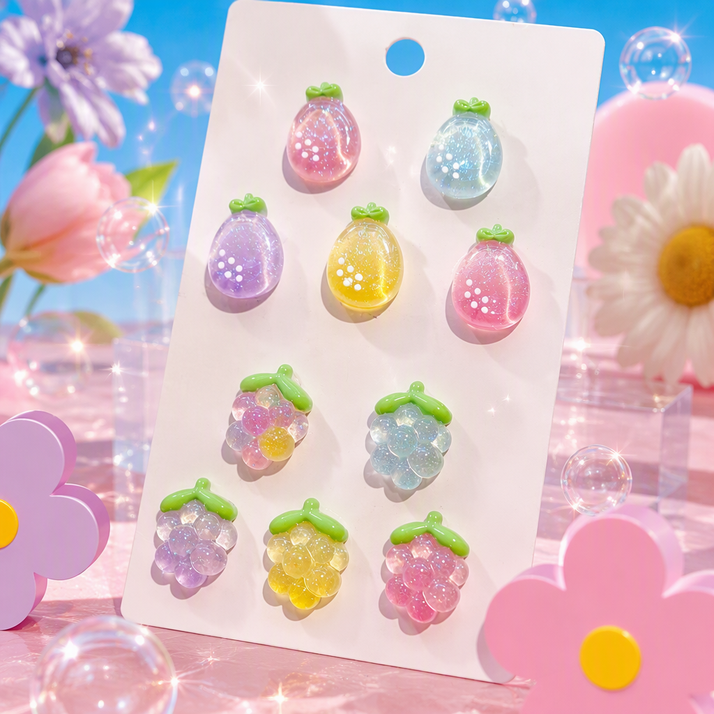Creative and colorful jelly-shaped pendant, cute and sweet, multi-color accessory pendant, fashionable and trendy accessory Specification image