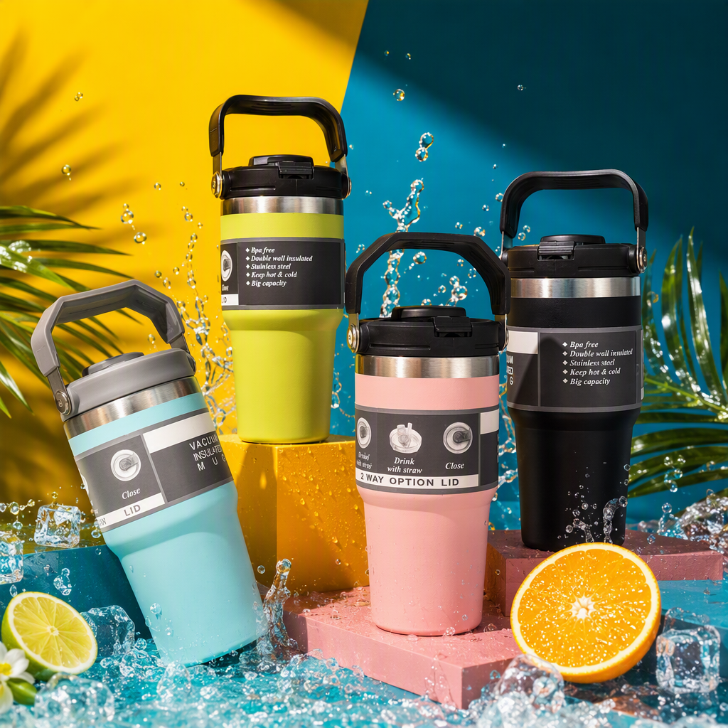 Colorful stainless steel insulated cup, portable student outdoor sports water cup, heat and cold preservation, large capacity for men and women Specification image