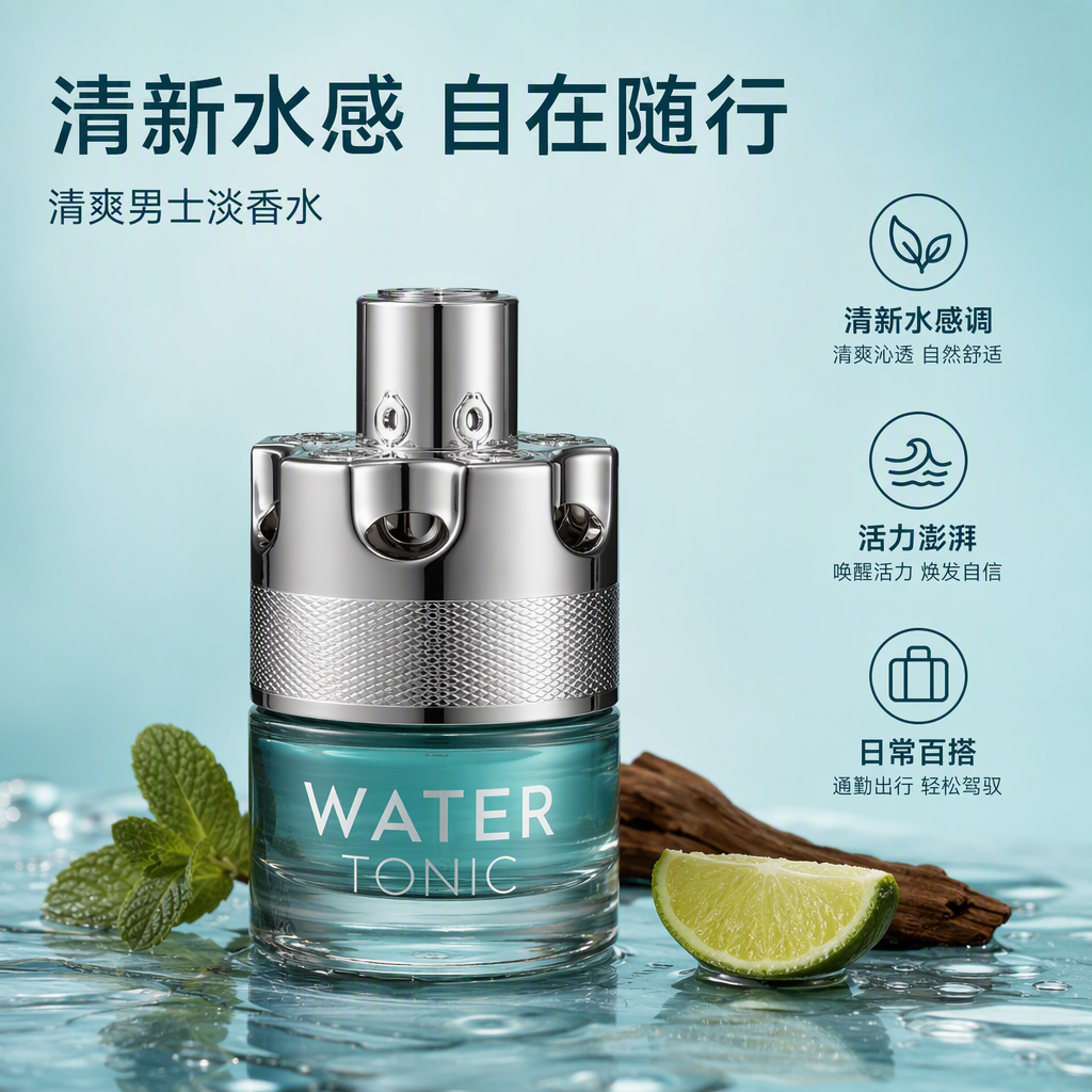 Exquisite blue and white packaging box perfume bottle gift box, fashionable and simple, suitable for gifting and collection