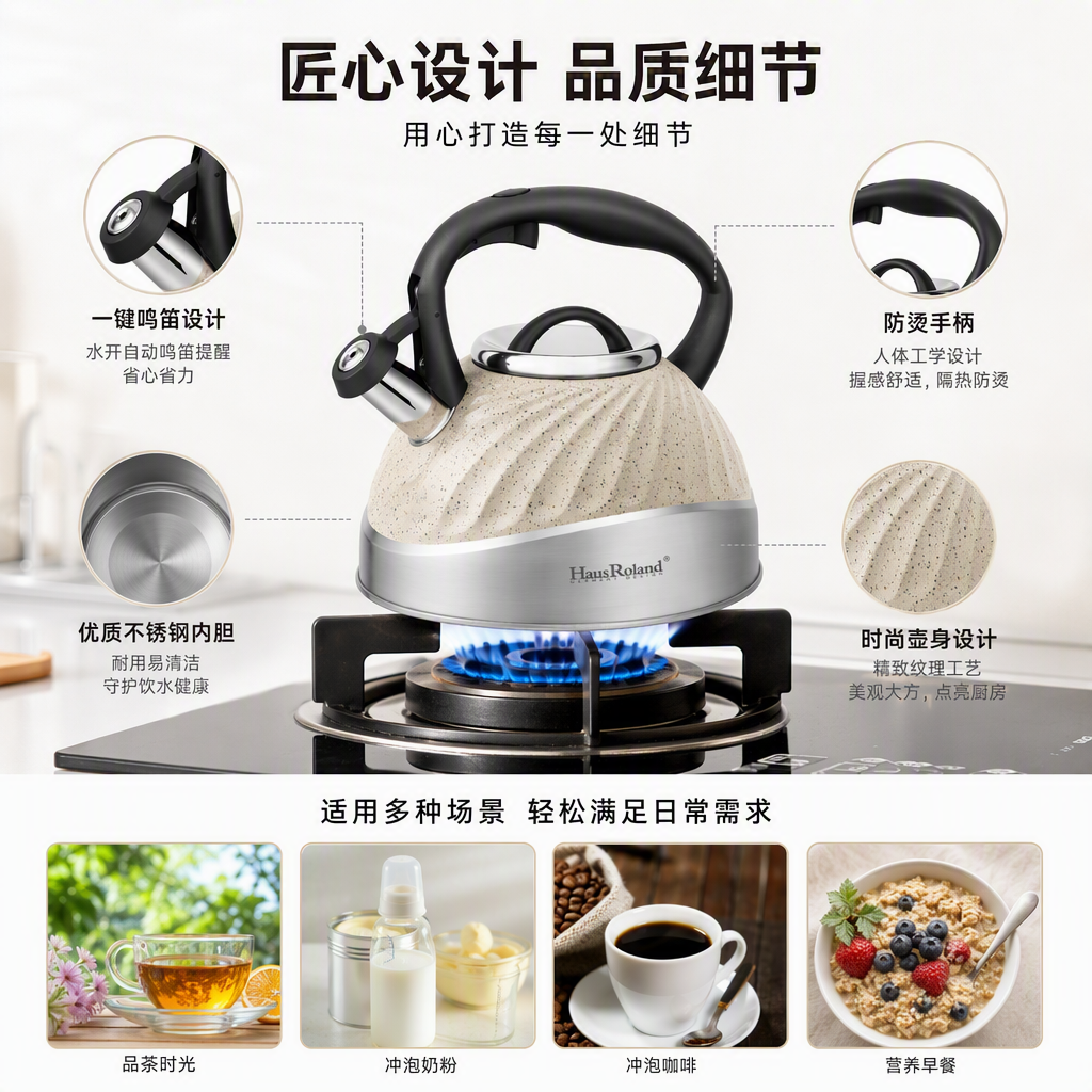 Multifunctional household hot water kettle, large-capacity insulated thermos, portable hot water bottle, daily necessities, cups and utensils HR778-2 Specification image