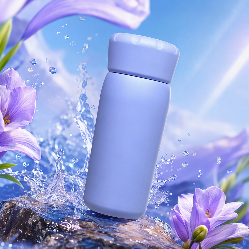 Purple portable insulated cup made of stainless steel with large capacity, warm and leak-proof, fashionable student outdoor travel product Specification image