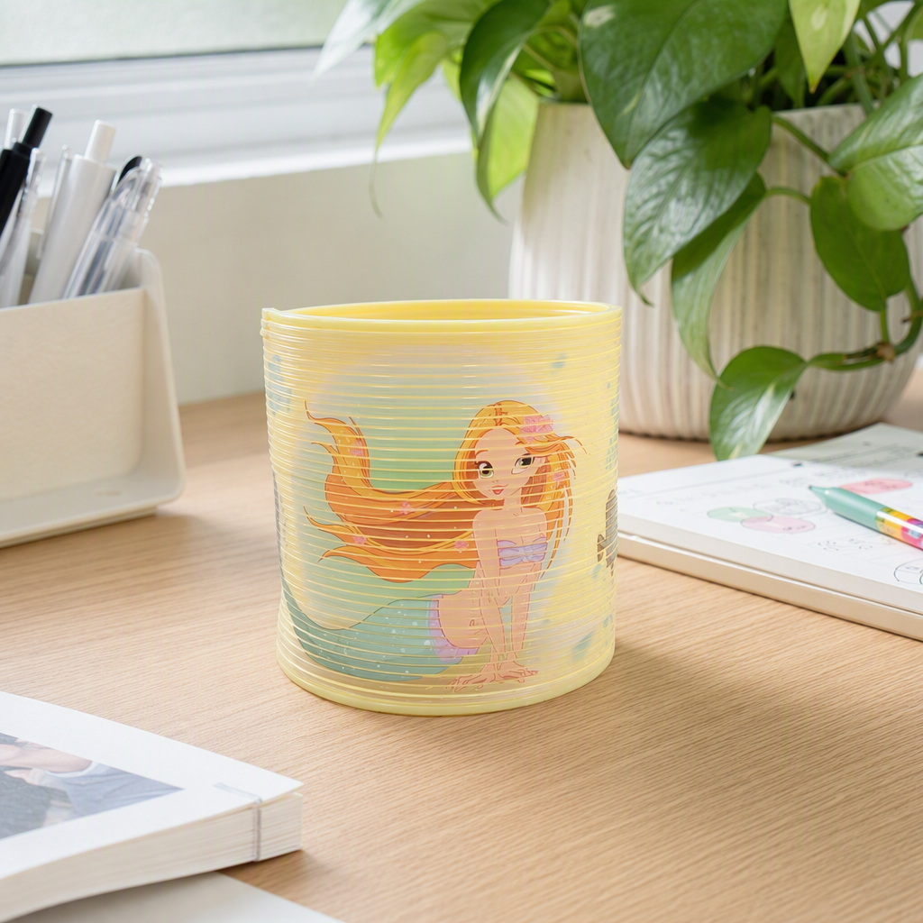 Dibujos animados sirena arco iris anillo primavera juguete para niños descompresión anillo mágico stand de piso divertido anillo elástico pequeño regalo