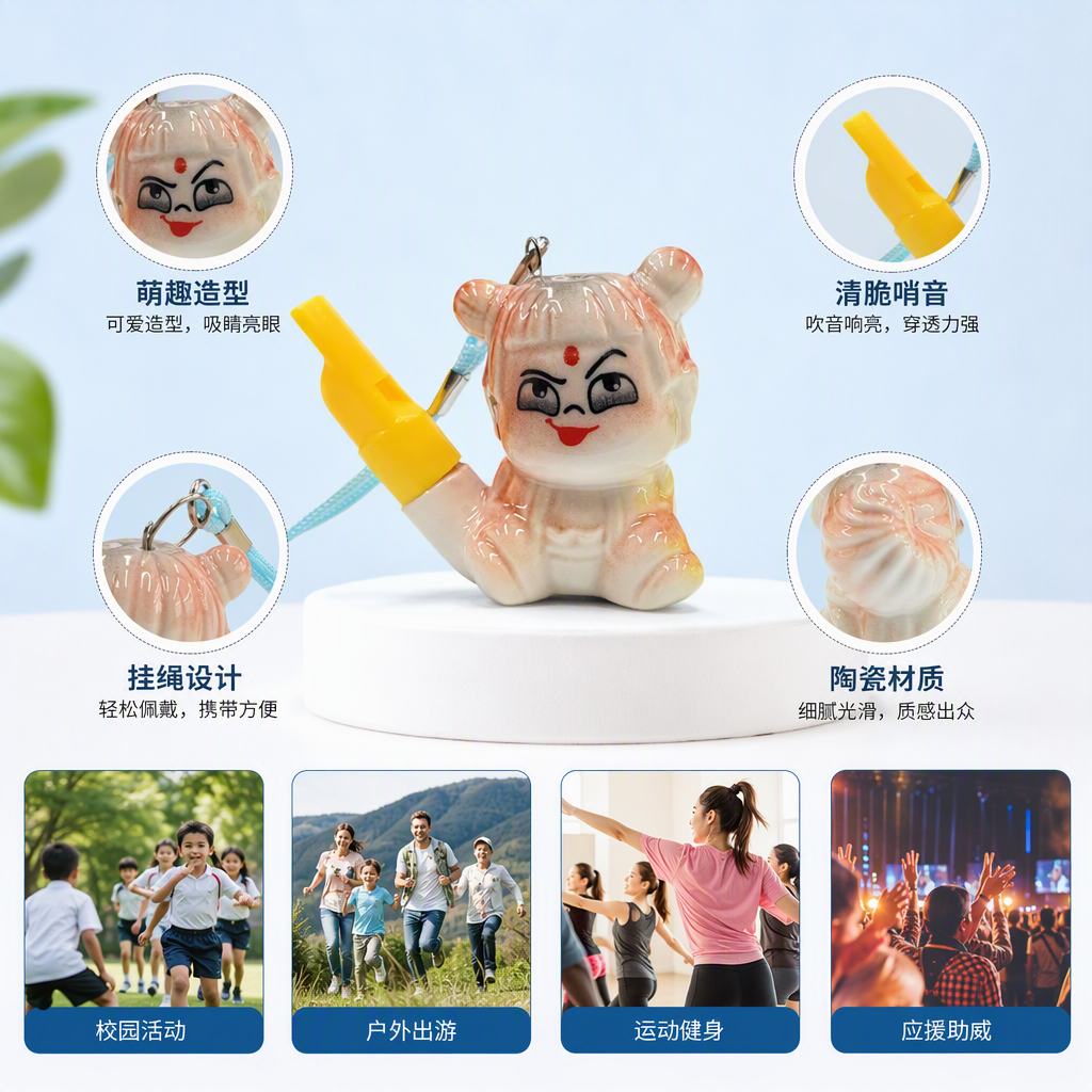 Pequeño hombre de cerámica silbato de agua puede llenarse de agua figura vocal silbato stand para niños pequeños juguetes de cerámica divertidos details Picture