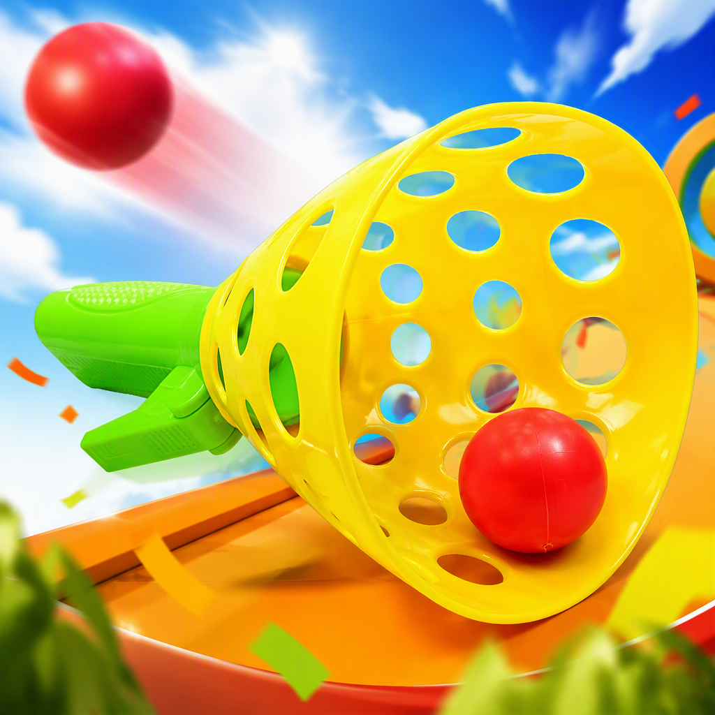 Bouncing and catching ball parent-child interactive ball toys, fun elastic throwing and catching ball, double bouncing children's toys full image