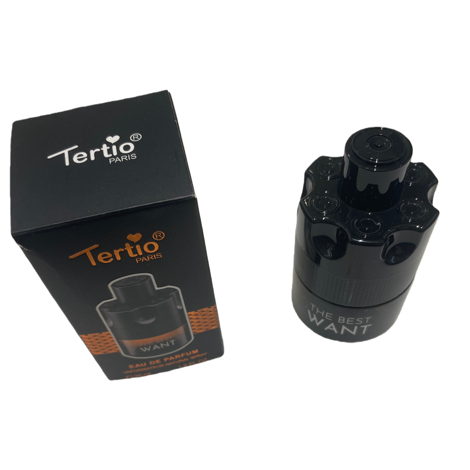 Fashionable black perfume bottle, exquisite packaging box, high-end gift box, suitable for gifting and collection. Simple and elegant design Item Picture